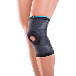 DELUXE ELASTIC KNEE SLEEVE BLACK MEDIUM