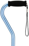 CANE W/OFFSET HANDLE - BLUE