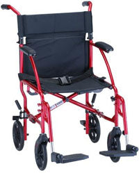 ULTRA LIGHTWEIGHT TRANSPORT CHAIR RED